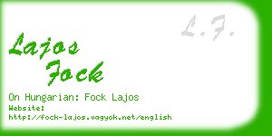 lajos fock business card